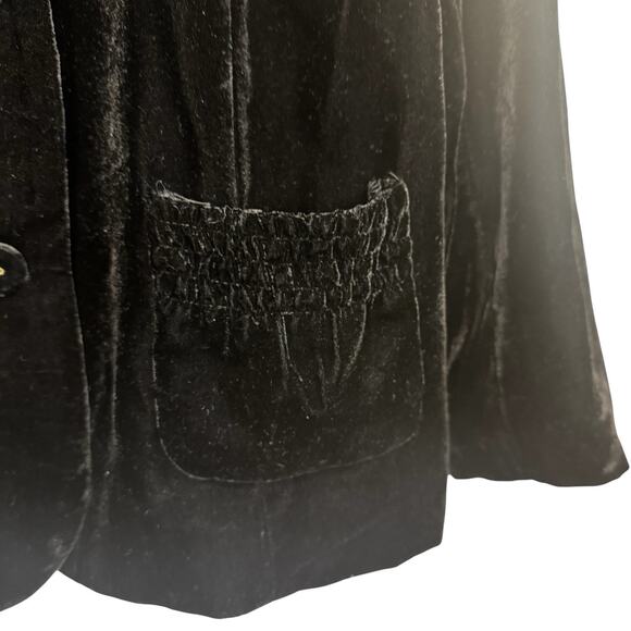 JM Collection Women’s M Long Sleeve Black Velvet Blazer Y2k Whimsigoth Witchy - Picture 3 of 9